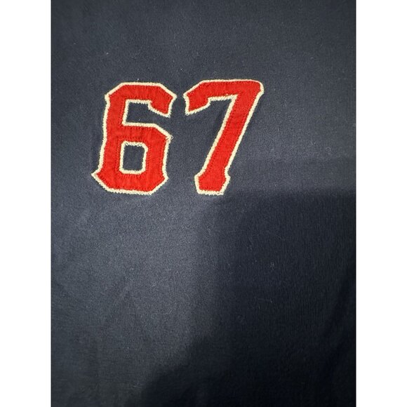 Polo Ralph Lauren V Neck Short Sleeve Shirt Bear Mens Large #67 Baseball Tee - Picture 5 of 9